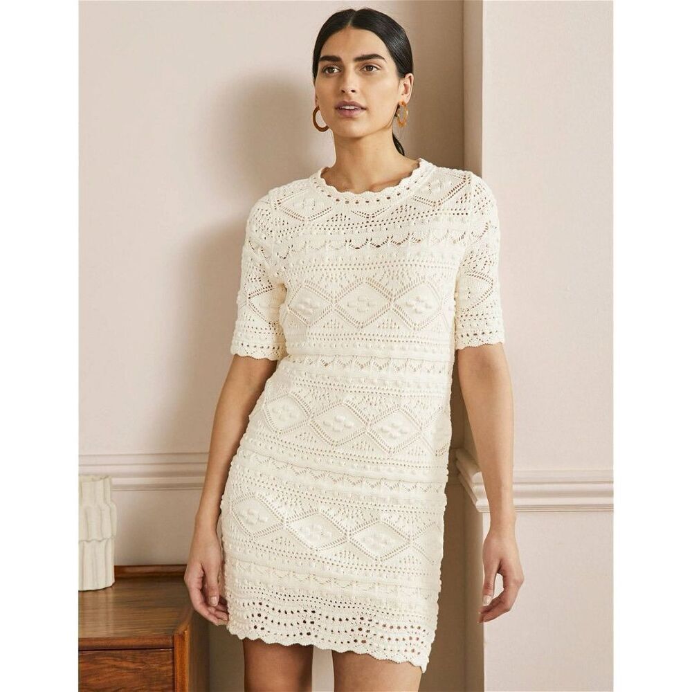 Boden Claudia Textured Knitted Sz 8r Dress